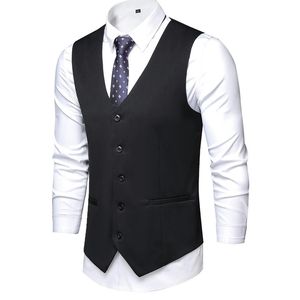 Suit vest Solid color classic dress mens slim fit casual Sleeveless formal business jacket 240312