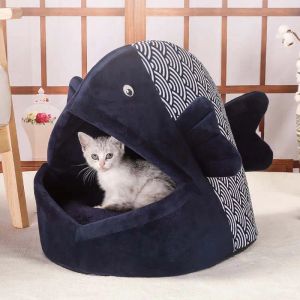 Mats Z30 Pet Products Cats Sleeping Bed Cave Hammock For Basket Nest Small Dogs Accessories Townhouses Lovely Fish Kitten Winter Tent