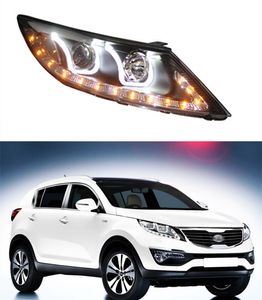 LED-huvudljus för Kia Sportage Dayme Running strålkastare 2011-2014 DRL Turn Signal High Beam Projector Lens