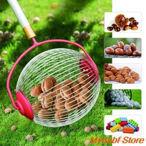 Greenhouses Fruit Picker Infällbar mutter Gatherer Fruit Nut Collector Walnuts Chesternuts Harvester Rollers Picker Head Garden Picking Tool