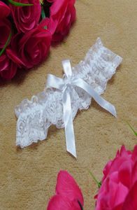 Underkläder bröllop gåva party brudtillbehör cosplay sexig spets elastisk ben strumpebälte med band bågsuspender lår sele1148962