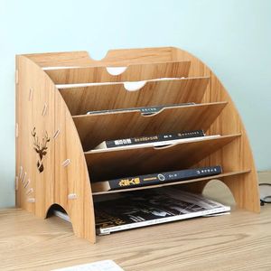 6 lager Sector Desk Organizer Document Tray Magazine A4 File Letter Holder Stationery Pencil Container Home Office Accessories 240314