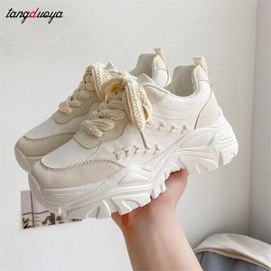 Thick soled height increasing shoes womens sport women chunky platform sneakers harajuku lolita running sho 240306