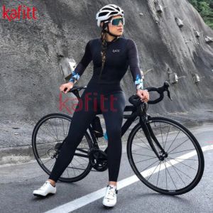 Define Kafitt Feminino Feminina Define as Mulheres de Ciclismo de Ciclismo Mulheres de Ciclismo de Ciclismo Jersey Black Troushers Backsuit Jersey