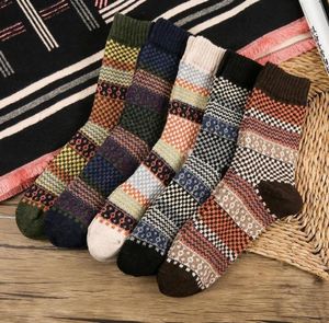 5PAIR MENS Women Soft Gruby Angora Cashmere Casual Rabbit Wool Blend Warm Socki Winter Socks RF05386197374