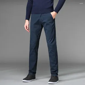 Calças masculinas mrmt 2024 marca outono calças plus size casual solto jovem para masculino cor sólida calças estiramento