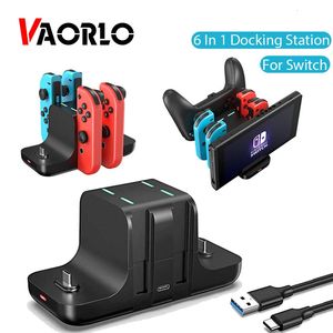 6-in-1-Ladegerät für Switch mit 4 Joy-Cons und 2 Pro-Controllern NS Joycon Joy Con-Ladestation DC5V2A Ladeständer 240314