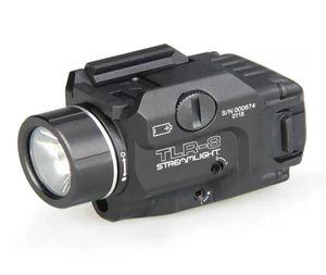 TLR8 Flashlights Fullsize L R LED Light With Red Laser Sight For Pistol Hunting G17 19 SIG CZ TR8 Laser Flashlight7513641