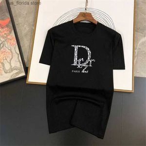 Men's T-Shirts Y2K Tops Luxury Brand T-shirt Letter Printing Summer Short Slve T Mens Womens Round Neck Fashion Clothing Man Ropa Hombre Y240314