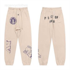 Mens Pants Meichao Couple Casual SM Design Vintage Wings Angel Graffiti Spring and Autumn Thin Terry Loose Womens EUR Size S-XL YY