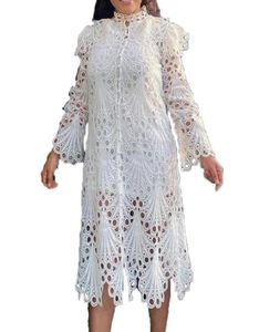 女性のためのエスニック服2021年の夏のファッションスタイルレースホワイトドレス衣料品8455818