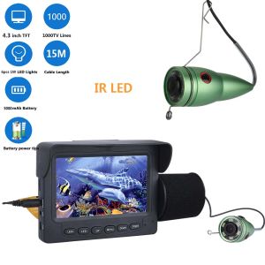 Finder Maotewang Video Fish Finder da 4,3 pollici IPS Monitoraggio LCD 6 pezzi Kit per telecamera da pesca a visione notturna per pesca in inverno di ghiaccio sottomarino