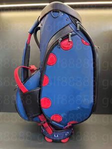Golfpåsar Blue Red Circle T Cart Bags Waterproof, Wear-beständig och lätt ultralätt, frostad, vattentät kontakta oss för att se bilder med logotyp