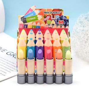 24st Pencil Design Lip Blam Set Color Changing Lip Balm Lipstick Longlasting Waterproof Women Lips Makeup 240311