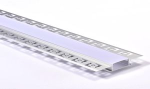 Perfil de alumínio embutido de luzes de barra LED para canto interno Perfil de alumínio de tira LED de parede embutida e Tshape de 61 mm de largura led al4216732