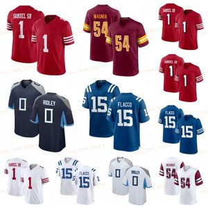 2024 New 1 Deebo Samuel Sr Football Jerseys Ridley Joe Flacco Bobby Wagner Stitched Men Women Youth