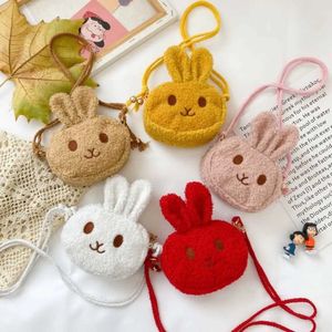 Plush Backpacks Cute Baby Purses Plush Funny Handbag Rabbit Shoulder Bag Crossbody Bag Coins Bag Messenger BagL2403