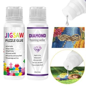 Stitch 1/2Pcs Diamond Painting Sealer Diamond Art Glue Silicone Brush Permanent Hold&Shine Effect Sealer Diamond Painting Puzzles Glue