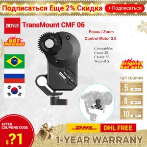 Cabeças Zhiyun Transound CMF06 Motor de controle de foco/zoom 2.0 para guindaste 2s weebill s guindacão 3s guindaste 3 laboratório 3axis handheld Gimbal