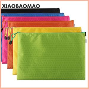 10pc Canvas B8 A6 A5 B5 A4 B4 Zipper Bags Colorful Document Pouch File Bag Folder Stationery School Words Filing Production 240314