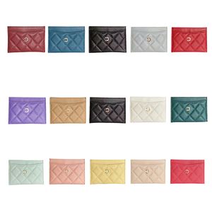 10A Toppkvalitet Lyxdesigner Caviar Card Holder Mini Hot Sell Wallet Ladies äkta läderkort Holder Kända kvinnliga designers Plånboksmynt Purse med låda