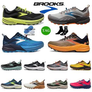 2024 Arrival Brooks Cascadia 16 brooks running shoes designer shoes Launch 9 Hyperion Tempo triple black white mesh men women sports sneakers mens trainers runners