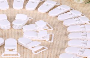 Whole50 Pcs KAM Plastic Pacifier Clip Holder Soother Mam Baby Dummy Clips Chain For 20mm Ribbon 10 Colors S017 white HD1136433811