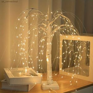 Table Lamps LED Willow Tree Light with 8 Modes - Dual Power Steady Color Perfect for Home Special Occasions