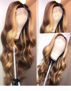 Ombre Blonde 1B 99 i naturalne czarne ludzkie włosy Pełna koronkowa peruka Peruvain Virgin Hair 150 Gęstość przednia koronkowa peruka z dziecięcymi włosami7959805