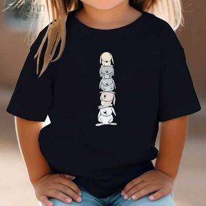 T-Shirts Kids Paskalya Tavşanı Tasarım T-Shirt Sevimli Tavşan Çocuk Giysileri Kısa Kollu En İyi Erkek Kız Komik Karikatür Mutlu Paskalya Parti T Shirts LDD240314