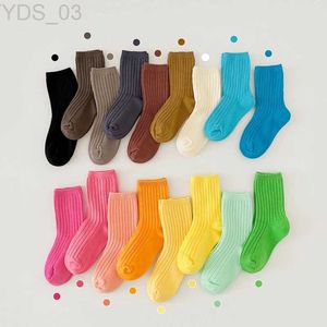 Kindersocken, 17 Farben, lässige Kindersocken, gerippt, für Jungen und Mädchen, Schulsocken, Kleinkinder-Söckchen, Baumwolle, gestreift, Babysocken für Kinder 1–9 Jahre, YQ240314