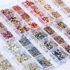 Glänzende Glas-Strasssteine, viele Farben, SS4-SS20, 1000 Stück, Pointback-Steine, lose Strass-Perlen, DIY-Nagelkunst-Dekoration 240307
