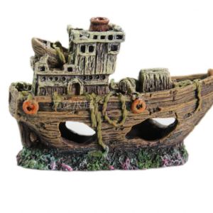 Decorations special mini pirate ship rotten ship aquarium landscaping fish tank Landscaping Decoration small boat resin sunken ship