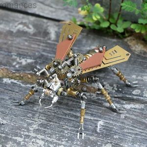 3D Puzzles DIY Mechanical Insect Series 3D Metal Assembly Dragonfly Firefly Wasp Flying Ant Puzzle Model Art Ornament Creative Holiday Gift 240314