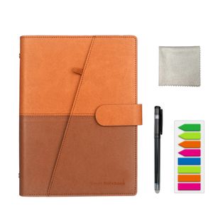 A5 wymazywany notebook papierowy skóra wielokrotnego użytku Smart wielokrotnego użytku Notebook Churage Storage Flash Storage PU skórzana okładka 240313