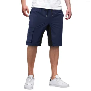 Shorts masculinos primavera e verão esportes de rua multi roupas para trabalho de construção tan carga calças homens memória espuma homem