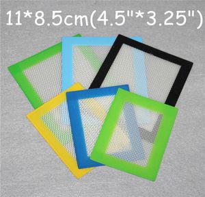 Silicone Mats Wax NonStick Pads Silicon Dry Herb Mats 1185cm Food Grade Baking Mat Dabber Sheets Jars Dab Pad Green Blue Yellow2273495