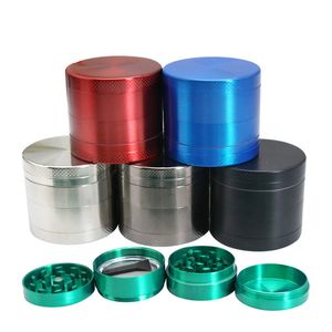 40mm 4 strati metallo smerigliatrice per tabacco accessori per fumo durevole in lega di zinco pepe pentola spezie mulino manuale frantoio smerigliatrici erba taglierina uomo regalo W0209