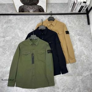 Designer Stone Pocket Jackets Island Jacket Långärmad blixtlås Män män Tshirt Casual Coat Windbreaker Embrodiery Mens Shirts Autumn Coats Asian Size M-3XL 540 10