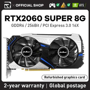 jieshuo nvidia geforce RTX 2060スーパー8GBグラフィックカードRTX2060スーパーゲームサポーターGDDR6 256ビットPCIエクスプレス3.0x16ビデオカード