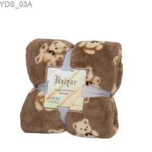 Blankets Blankets Designer Cute little bear Grain Blanket Imitation Rabbit Crystal Veet Nap Double Sofa Blanket 240314