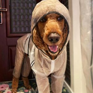 犬アパレル環境に優しい雨の日ペットの屋外服再利用可能なレインコート4本足の雨の子犬の衣装