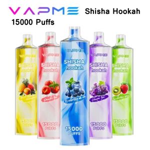 Orijinal vapme shisha 15000 puflar tek kullanımlık vape kalem 15k puf vape patlama 24ml önceden doldurulmuş kartuşlar kapsül 650 mAh şarj edilebilir pil LED ışık