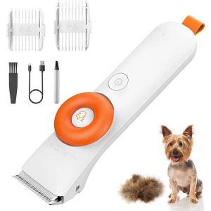 Aparadores de cachorro cabelos de cachorro cortadores de cabelo heliciosas de estimação elétrica Clipper profissional cortador de cabelo silencioso USB Clipper recarregável para animais de estimação