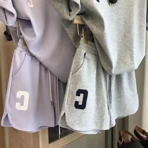 Summer Tracksuits for Women LOOSE Casual Sports Wide Leg Shorts Two Piece Sets Womens Korean Fashion Solid Outifits