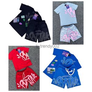 Green Syna Shirt Syna Central Cee Summer Men T-Shirt Set Print Trendy Synaworld Short Sleeve Tracksuit Clothes Synas Shirts xc
