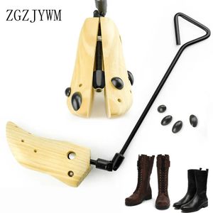 1 Piece Shoe Stretcher Wooden Boots Shoes Tree Shaper RackWood Adjustable Flats Pumps Expander Trees Size SML Man Women 240307