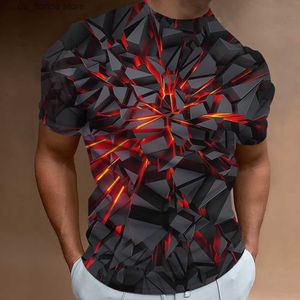 Men's T-Shirts Fashion Mens T-shirt 3d Print Creative Style Strt Designer Short Slved Loose Oversized Tops Ts Daily Casual Sportswear Y240321