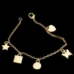 Neue Modeaccessoires Stern Liebe Schmetterling quadratisch rund Anhänger Armbänder