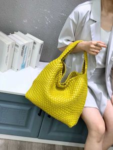 Botteg Venet High end bags for Tote Bag Leather Texture Double Sided Woven Bag Handmade Middle Tote Women 2024 New Fashion Original 1:1 with real logo and box